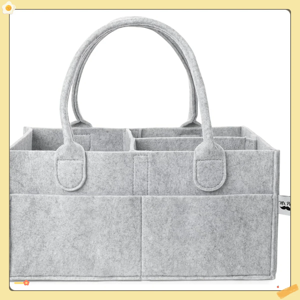 Draagbare babyluier Caddy Organizer, autostoelopslag voor kinderkamer luiertafel