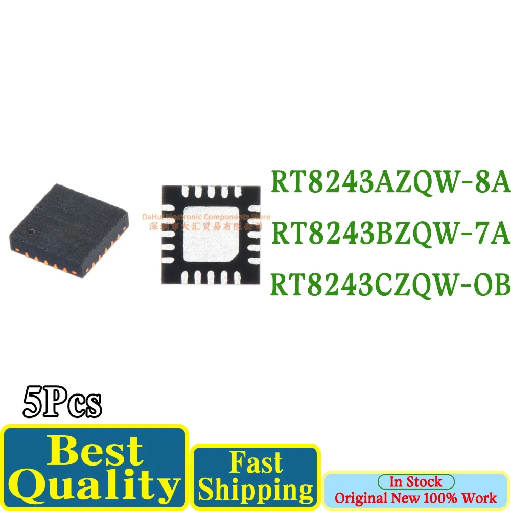 (5piece)100% New RT8243A RT8243AZQW ( 8A EE 8A .. ) RT8243B RT8243BZQW ( 7A EC 7A .. ) RT8243CZQW RT8243C ( OB EA OB .. ) QFN-20