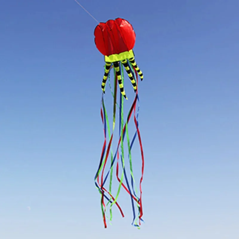 free shipping 8m jellyfish kites flying for adults kites line nylon kites factory professional paragliding inflatable show kites