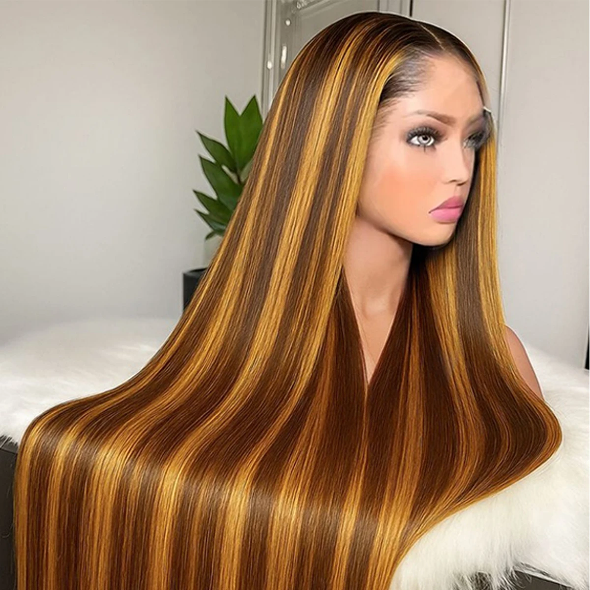 4/27 تسليط الضوء على 13x4 Hd الدانتيل الباروكة الأمامية 13x4 مستقيم ملون باروكة من شعر طبيعي 34 بوصة البرازيلي HD الدانتيل أمامي خصلات الشعر المستعار الإنسان