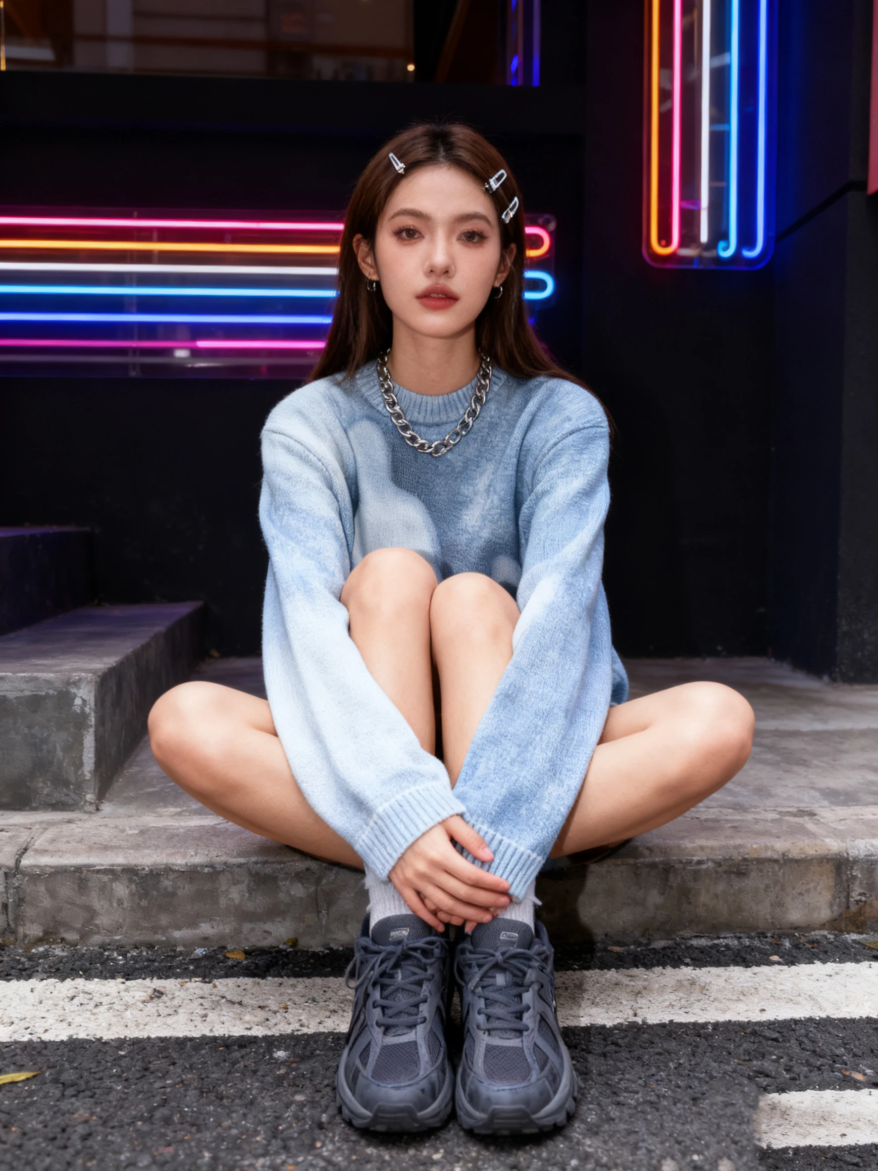 الأمريكية الساخنة فتاة روك الشرير طباعة العصرية سترة الخريف/الشتاء Y2K Harajuku فتاة ساخنة مريحة بلوزات فضفاضة غير رسمية ايمو