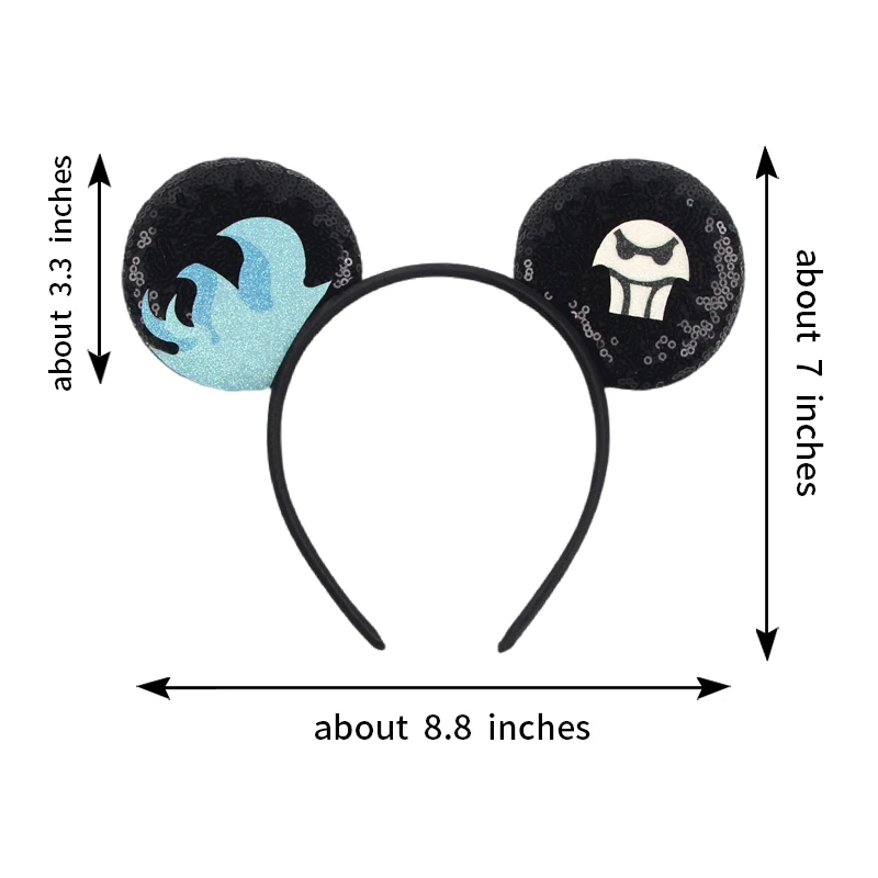 Mickey Mouse Ear Cartoon Magic Hat Headbands For Girls Sequins Women Festival Party Cosplay Hairband Gift Kids Hair Accessories