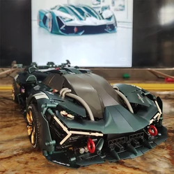 2023 New 1:8 Technical MOC City Sports Car Terzo Millennio Building Blocks Model Bricks Toys for Boys Christmas Gift Set