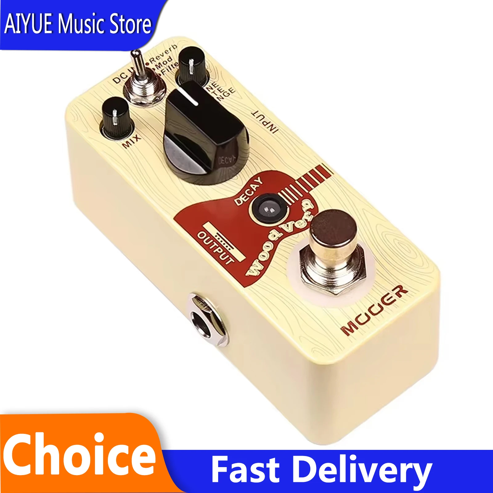 

MOOER WoodVerb Acoustic Guitar Effect Pedal True Bypass Digital Reverb 3 Modes Reverb/Filter/Mod Pedal Guitar Accessories