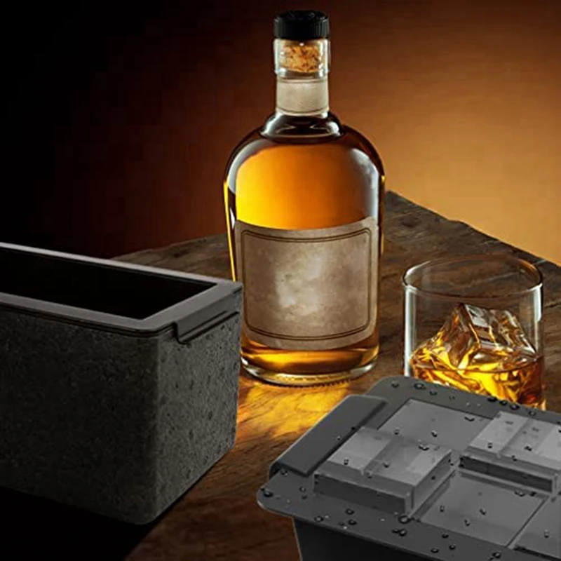 Clear Ice Square Tray Make Crystal Clear Ice Square Maker 8 Big Square Ice Square, For Cocktails