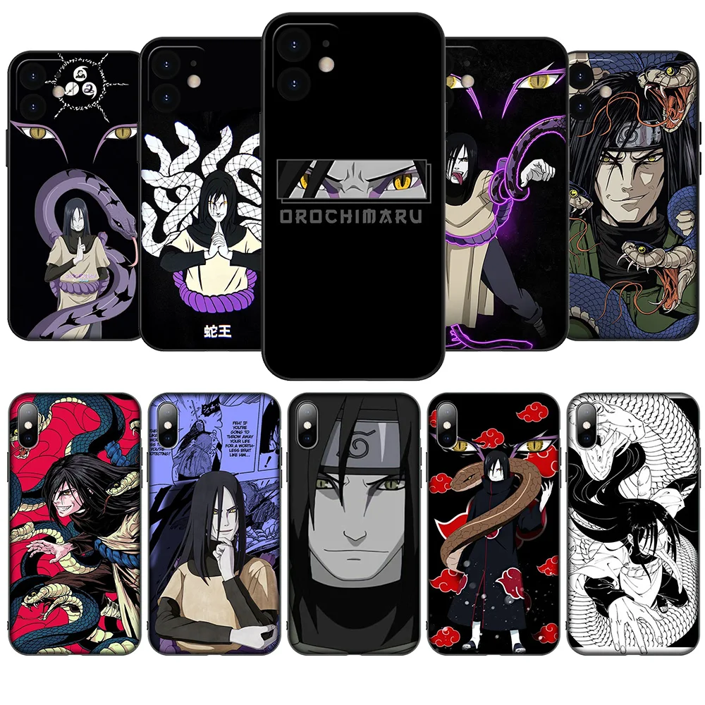 HA133 Orochimaru Anime Soft Case for iPhone 16 15 14 13 7 8 Pro Max Mini Plus