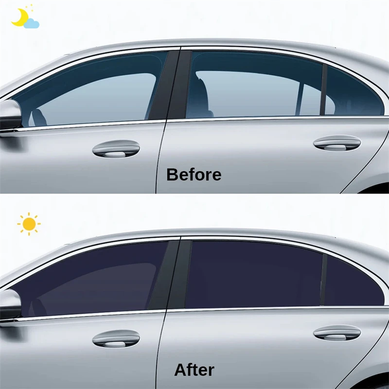 3/2/1Mx50CM VLT Solar Photochromic Film Black Car Window Foils Film Auto Home Solar Protector Films for Mercedes-Benz GLK-Class