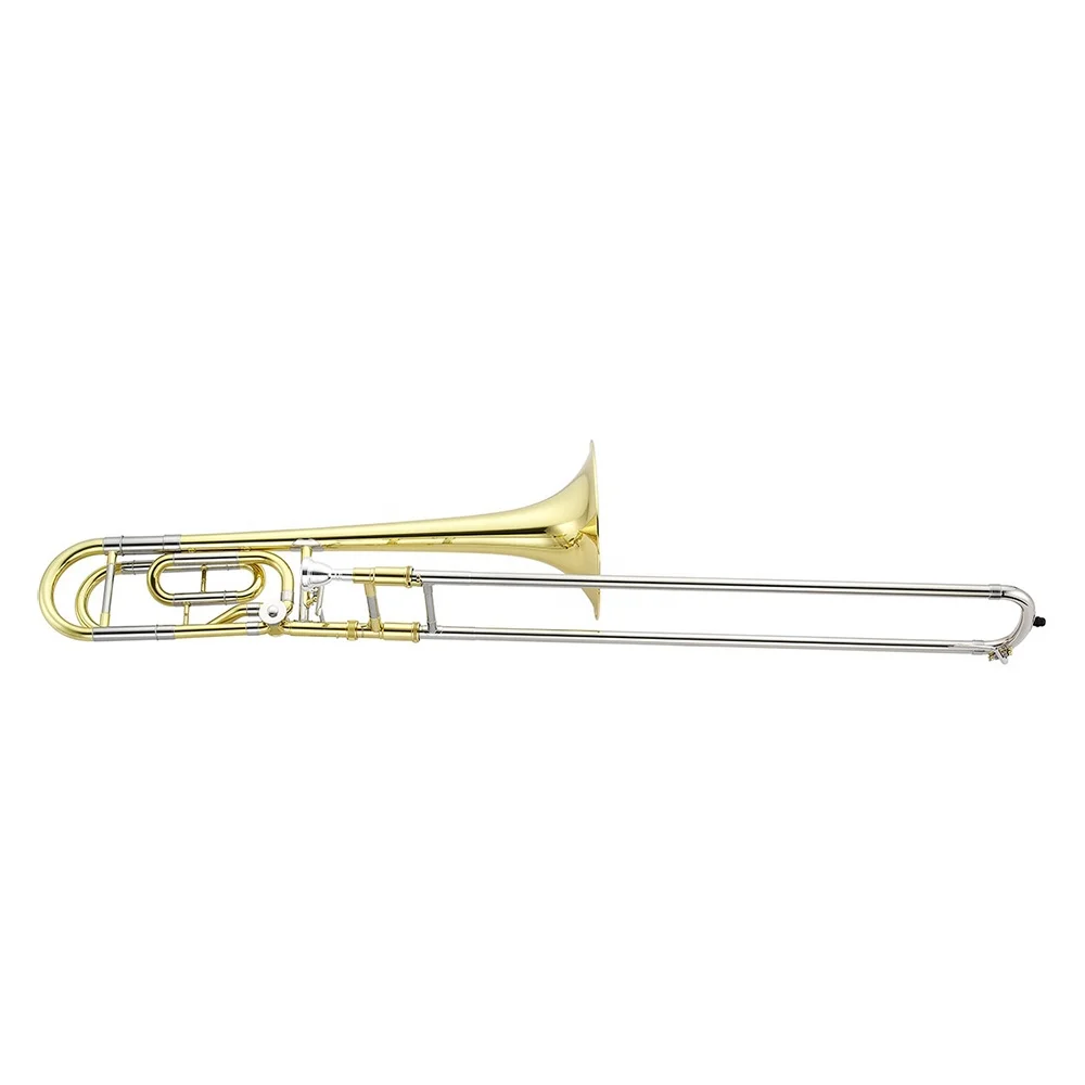 Bb/F Trombone Brasswind Musical Instrument With Tuning Slide For Student School Band Daily Practice And Rehearsal