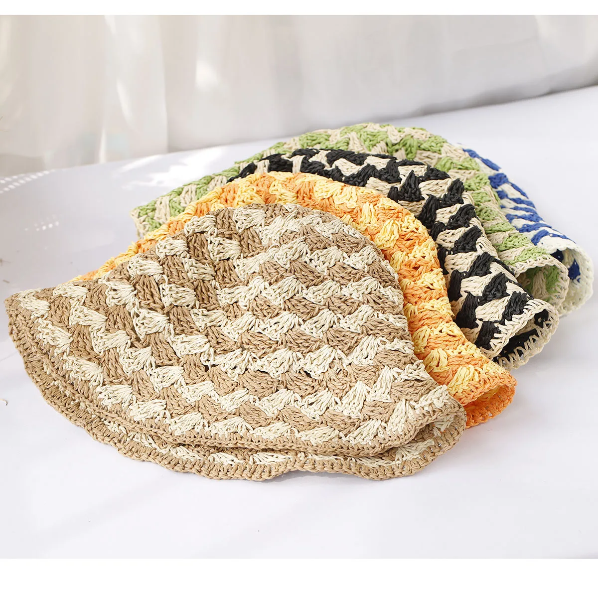 NEW 2024 Womens Straw Hats crochet hat bucket hat UV Protection Sun Visor beach hat Women Visors Ladies hat Women Summer hat Cap