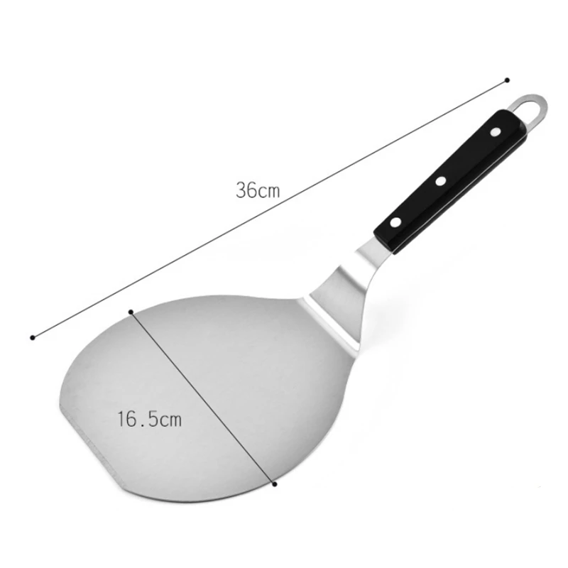 오븐 빵 케이크용 원형 피자 삽, 피자 패들, 껍질 벗기기 뒤집개 케이크 전송 베이킹 도구, 1PC
