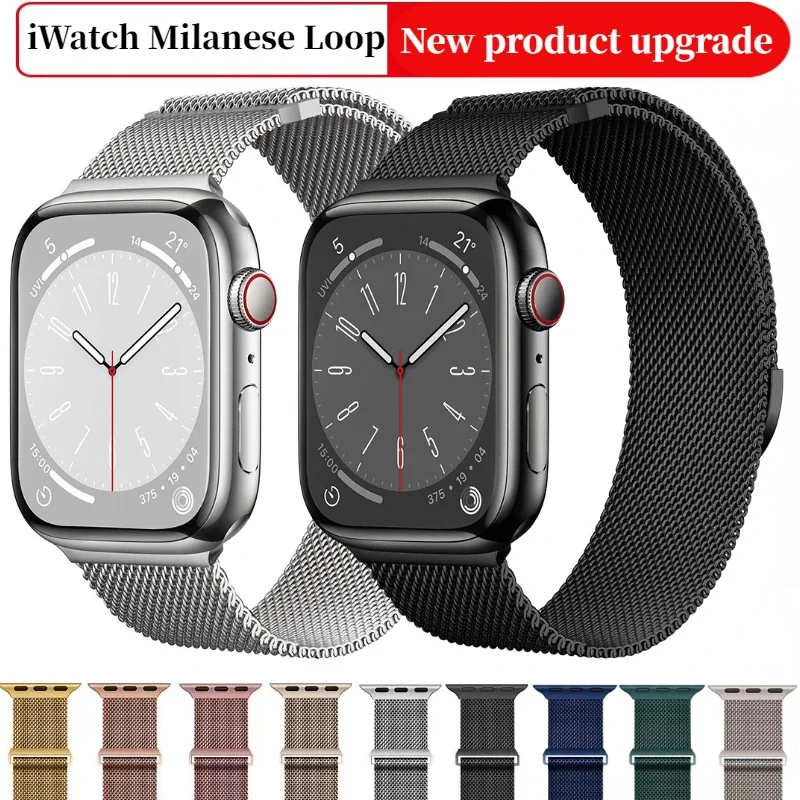 

Milanese Loop Strap For Apple Watch Band Ultra 49mm 10 9 8 7 46mm 42mm 45mm 41mm Magnetic Bracelet iWatch 654 SE 44mm 40mm Belt