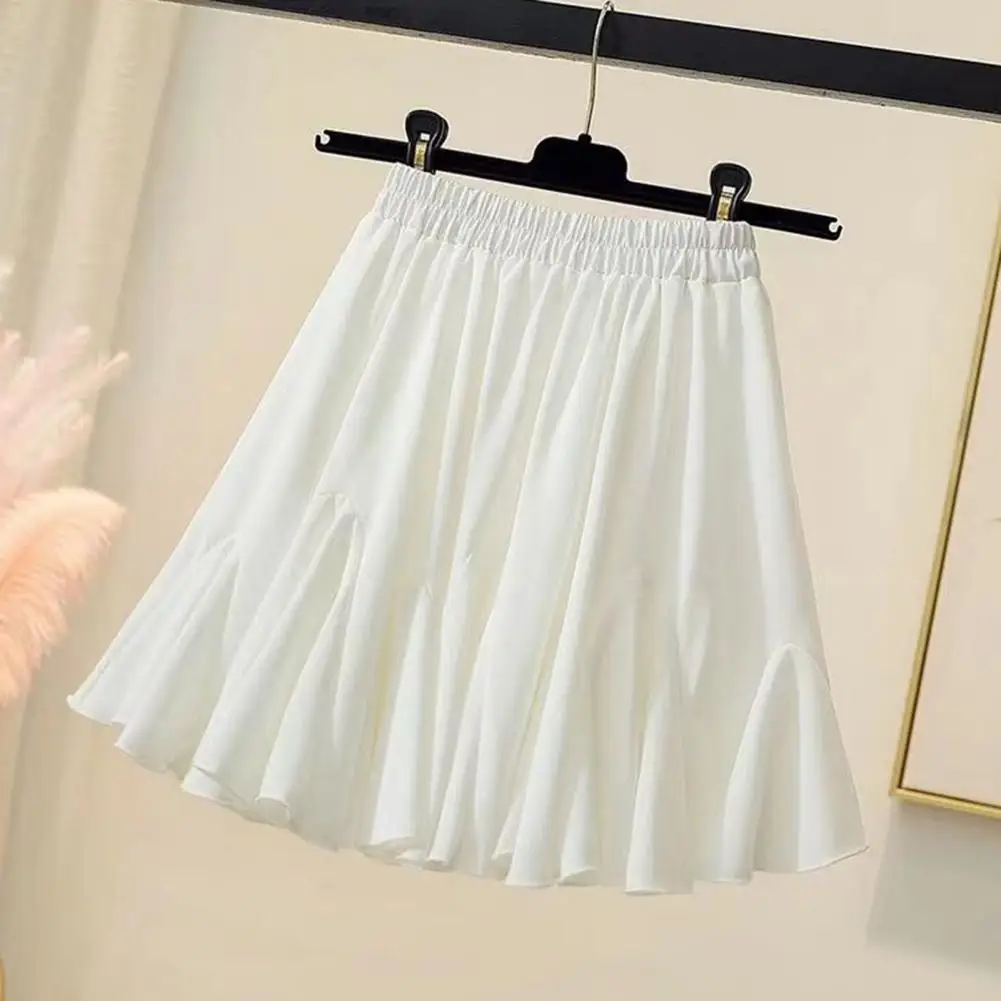 High-waisted Skirt Elastic High Waist Mini Skirt Collection A-line Puffy Fluffy Styles for Wear Chic Looks Women High-waisted