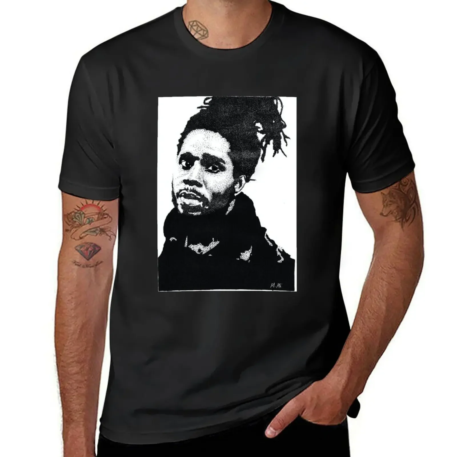 Футболка Chronixx с рисунком чернил, футболка с принтом животных для мальчиков, одежда в эстетике, мужская тренировочная рубашка, летнее модное поступление, хлопковая с коротким рукавом