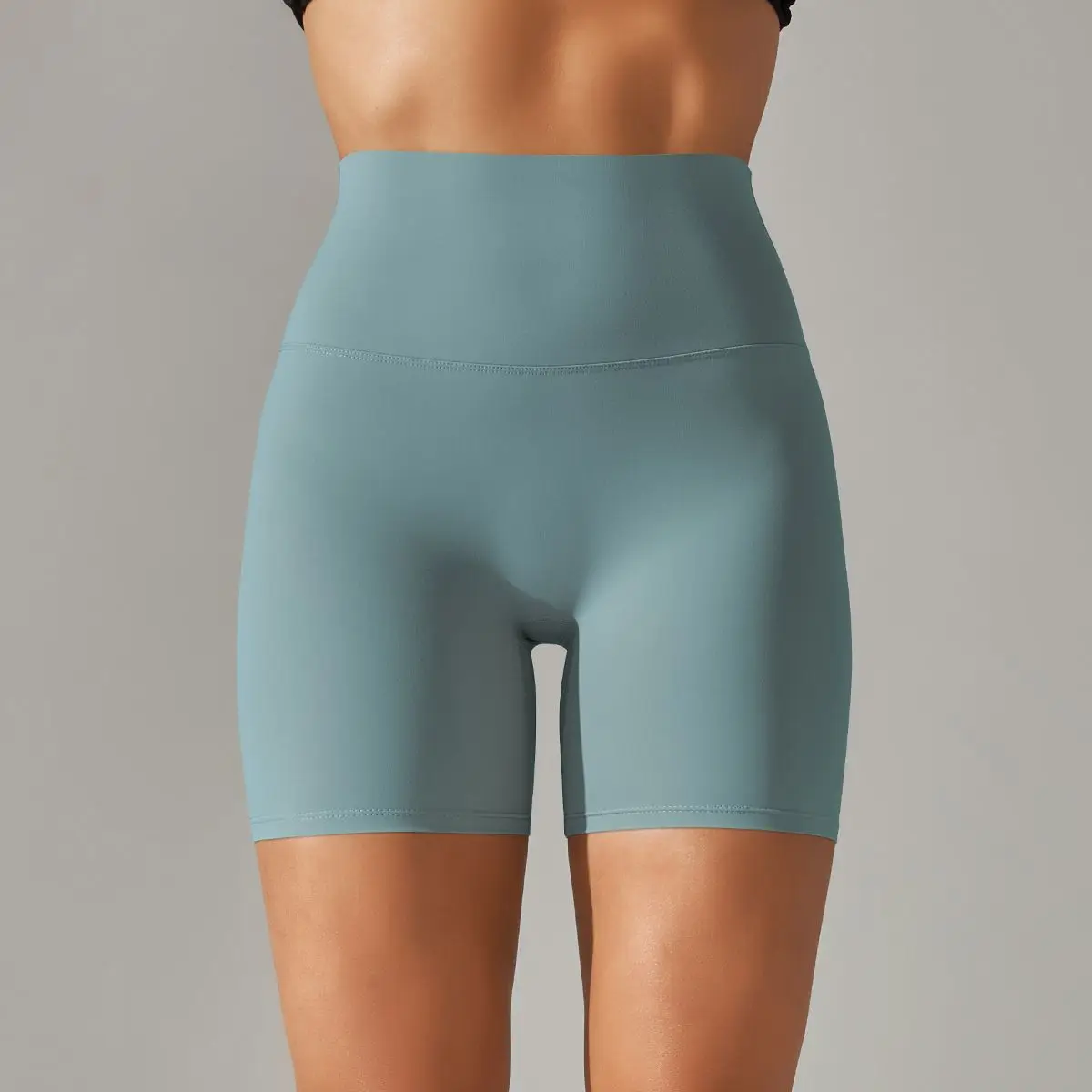 Short de sport moulant taille haute pour femme, legging de yoga doux, short de gym athlétique, squat verde, poupée de qualité, cyclisme
