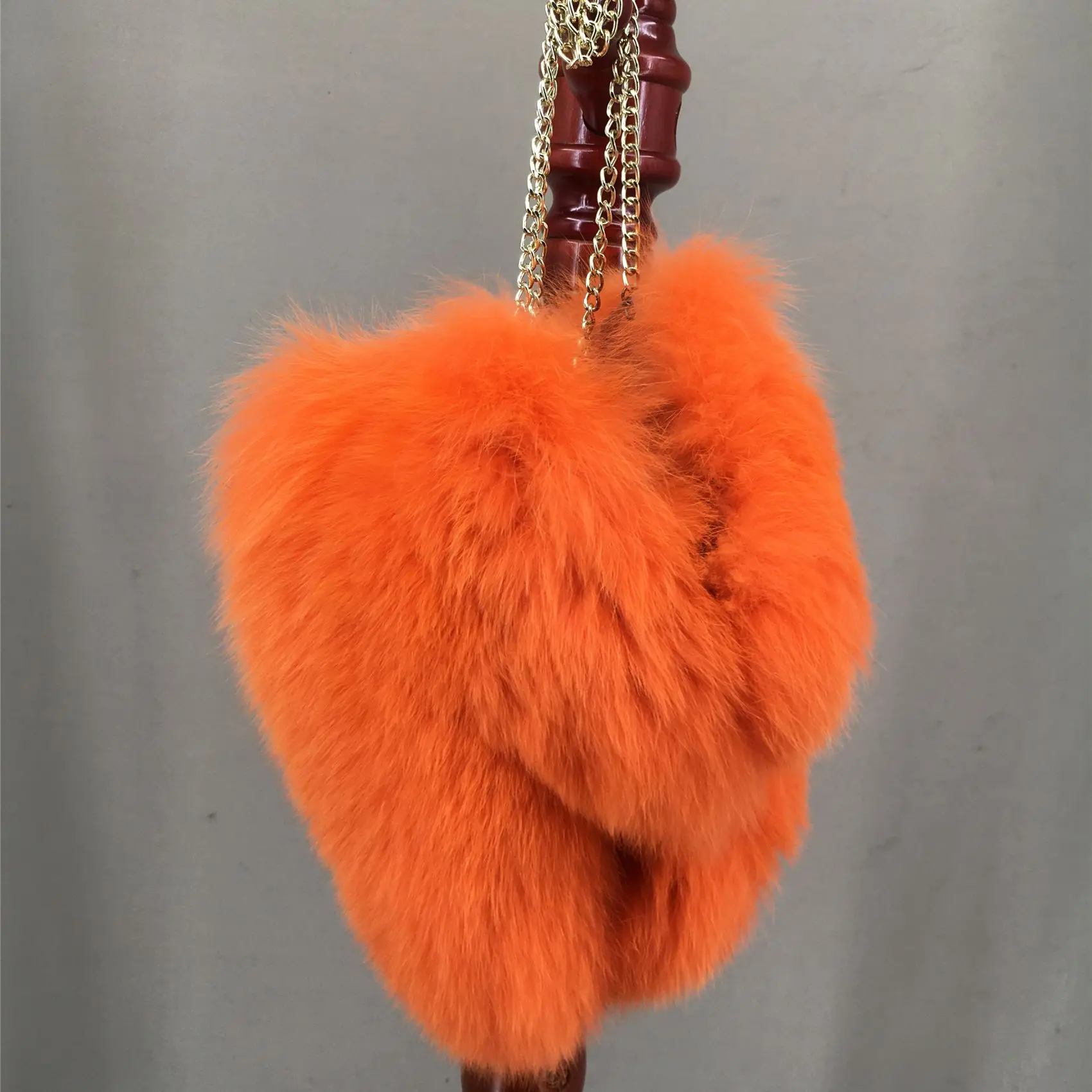 Luxury Real Fox Fur Glove, Orange, 2210007