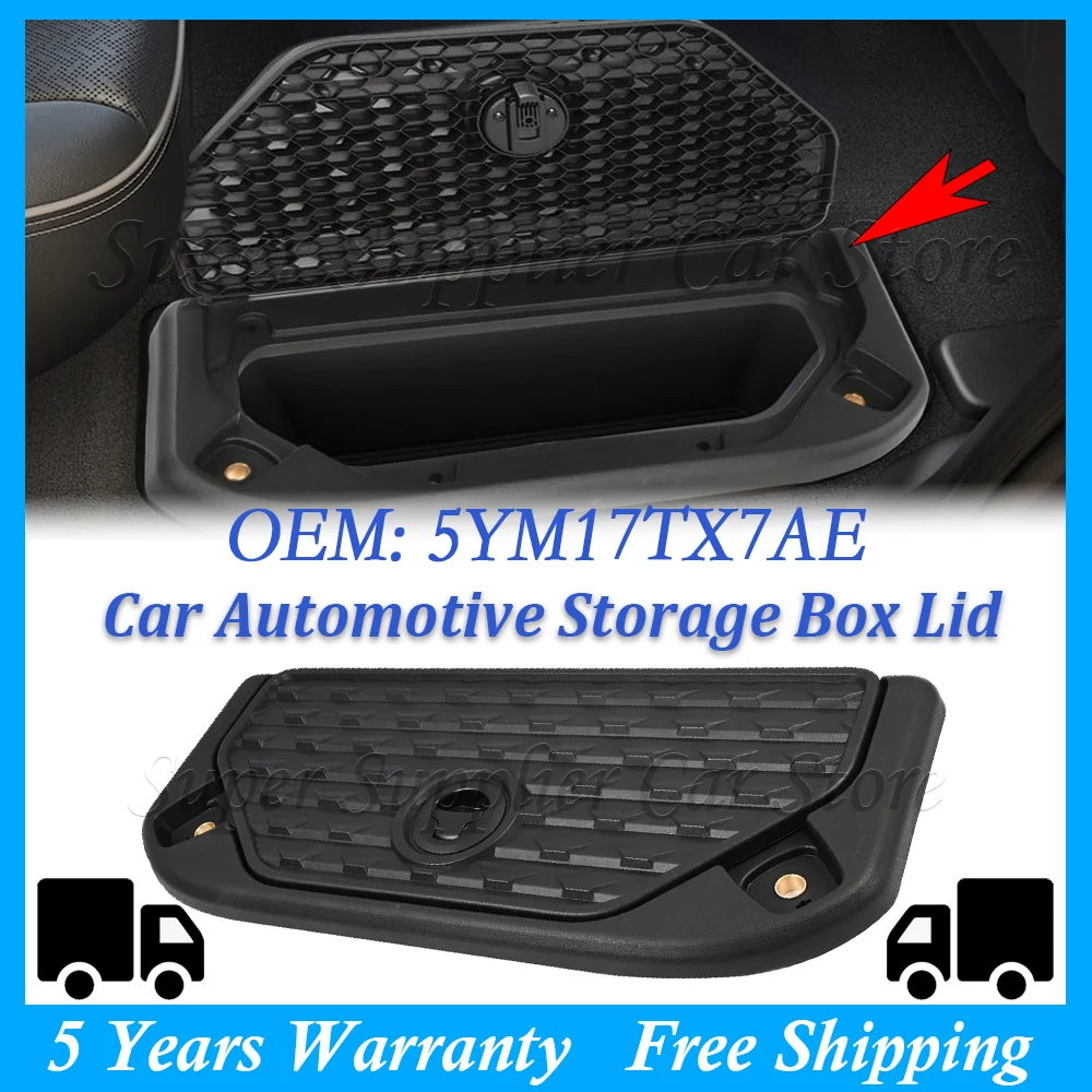 

5YM17TX7AE новый 1 шт. ящик для хранения, органайзер, лоток-контейнер, подходит для Dodge Ram 1500 2019-2024, крышка ящика для хранения автомобиля, черный