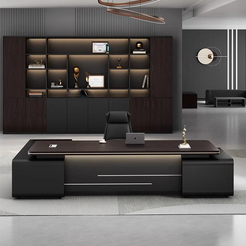 Long Lshaped Office Desk Modern Conference Reception Multifunctional Office Desk Bedroom Standing Escrivaninha Lounge Furniture