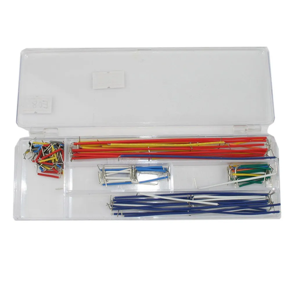 

140Pcs Breadboard Jumper Cables Color-Coded Insulated Wire Set with Snap-Shut Box for Prototyping and Circuit Development