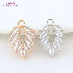 19MM 16MM 18MM 14K Gold Plated Brass Leaf Leaves Charms Pendants Necklace Earrings Jewelry Making Supplies Accessories