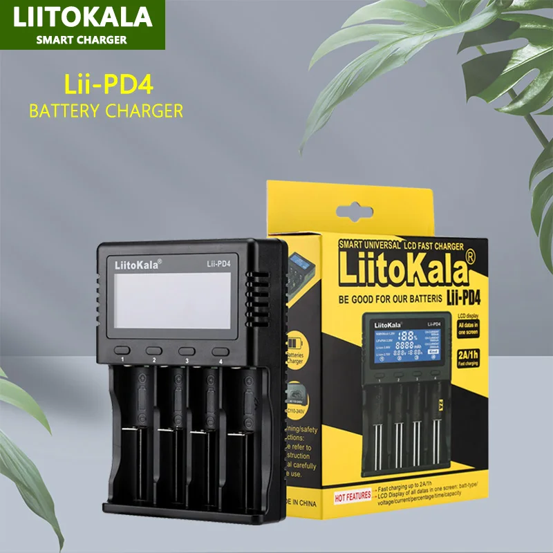 LiitoKala Lii-S12 Lii-S8 Lii-PD4 Lii-PD2 Lii-500S 3.7V 18650 18350 Battery Charger Auto-Polarity Detect 26650 21700 1.2V AA AAA