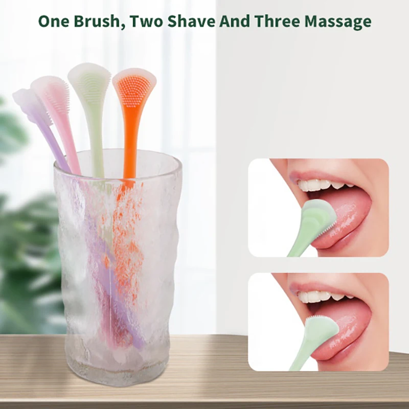 Reusable Scraper Fresh Breath Tongue Scraper Brush For The Tongue Washable Tongue Cleaning Tool Oral Hygiene Care Accessories