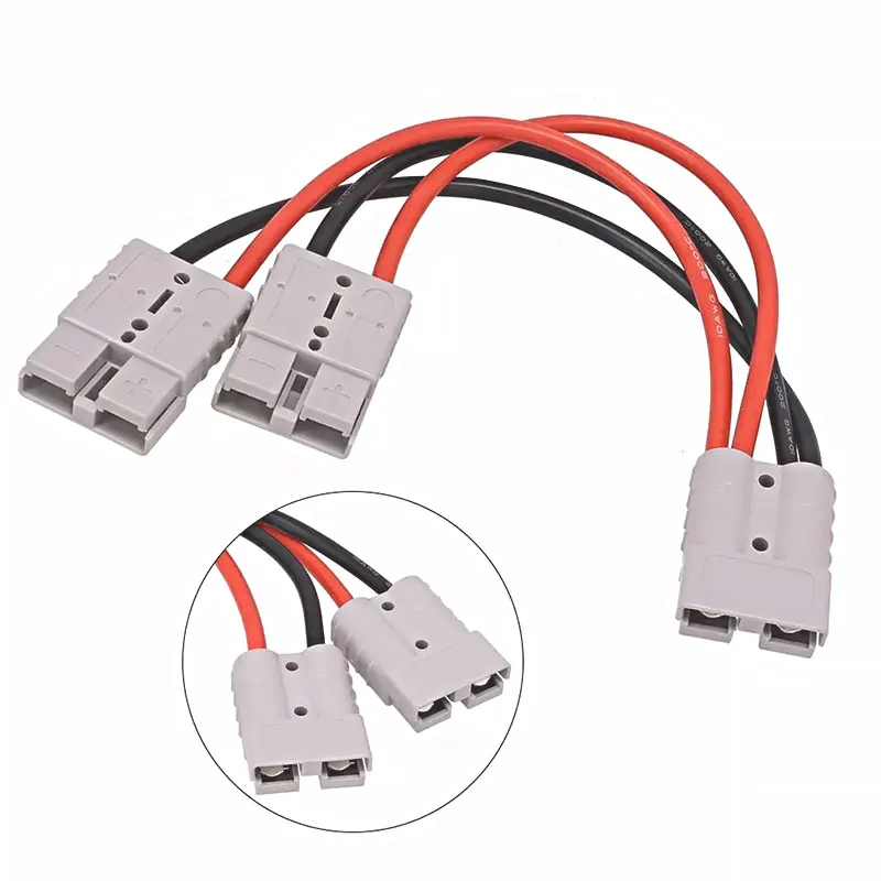 

1-3PCS Adapter 50A For Anderson Plug Connector Double Y Adapter 4mm Car Cable 30cm For Forklifts Stackers Vehicles