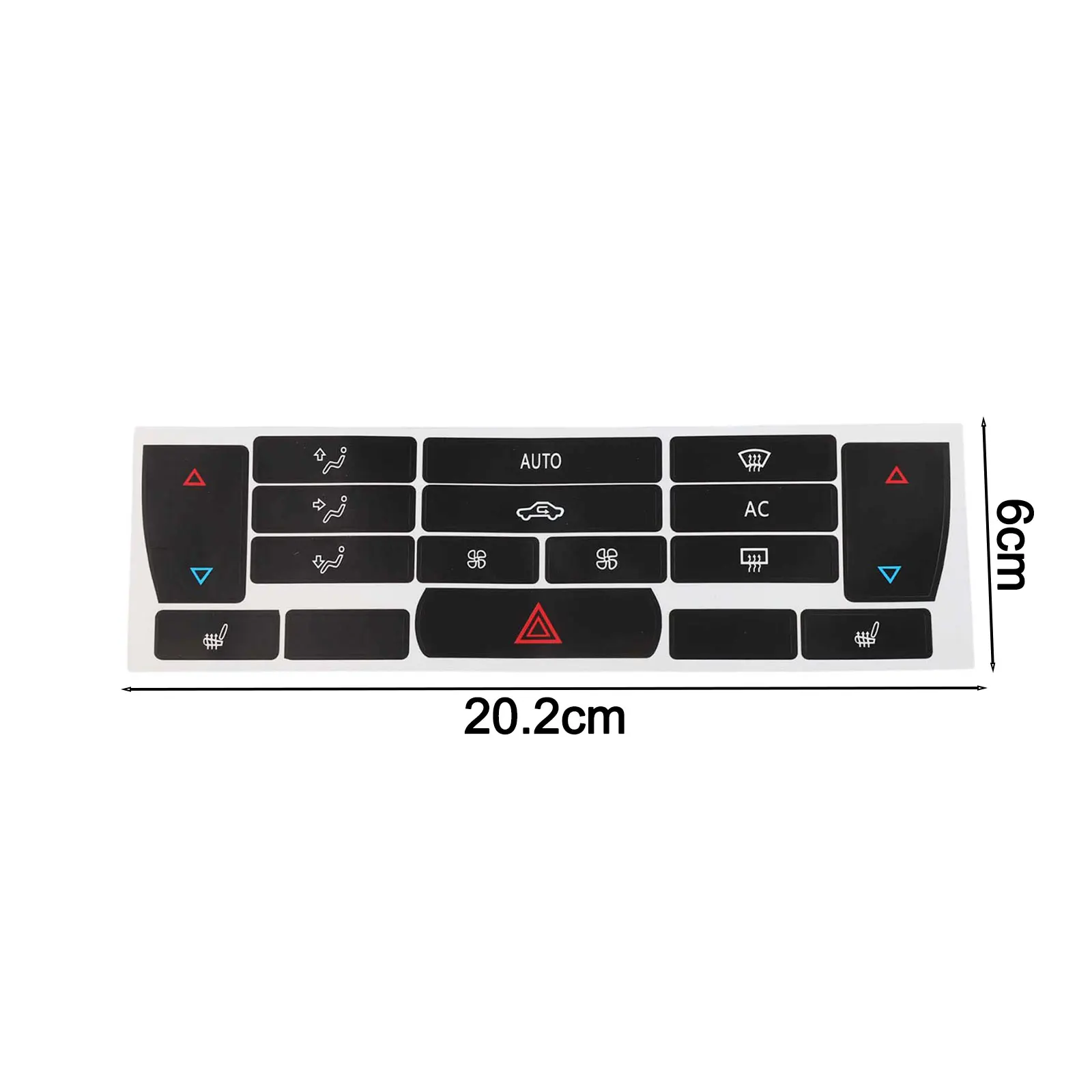 Button Restoration Climate Control Decals Reflected Illumination Black Overlay Firm Application High Grade Material