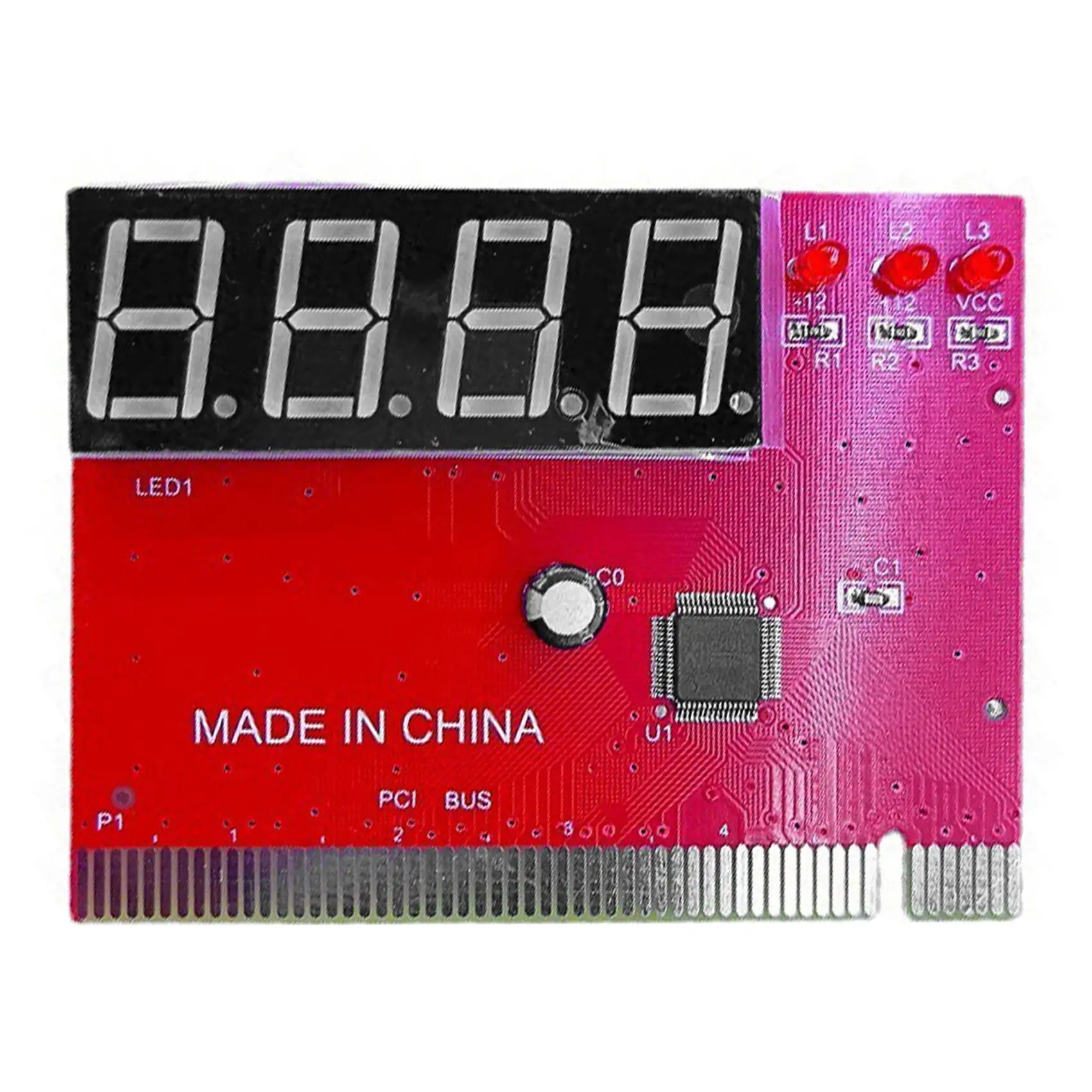 

AB20-Computer PCI Test Card Motherboard LED 4-Digit Diagnostic Tester Debug Card PC Analyzer