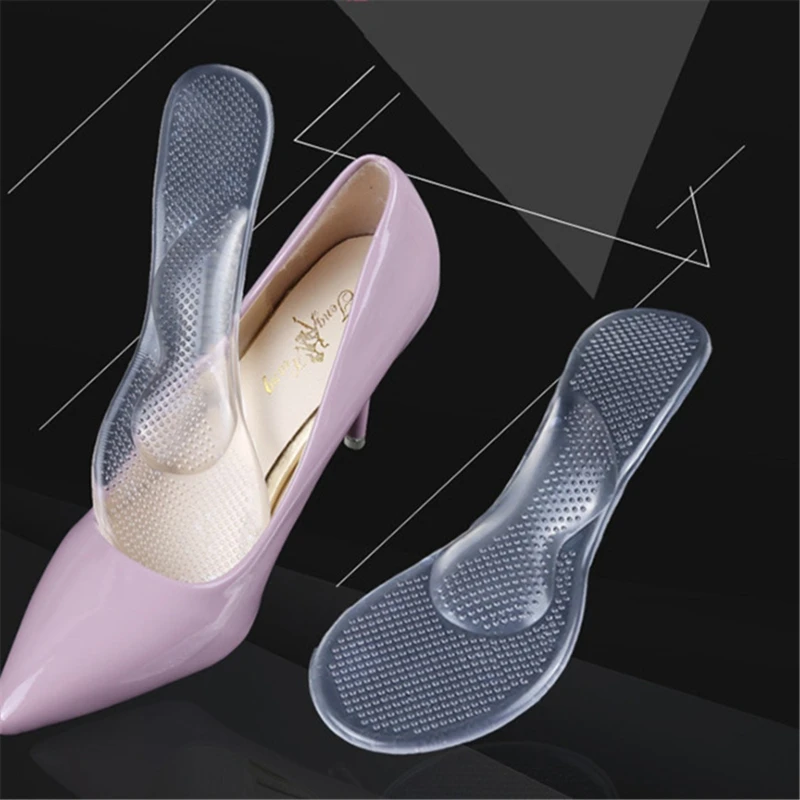 

Transparent Invisible Arch Seven Point Pad High Heels Half Size Pad Lady Flat Foot Cool Insole Shock-absorbing Massage Insole