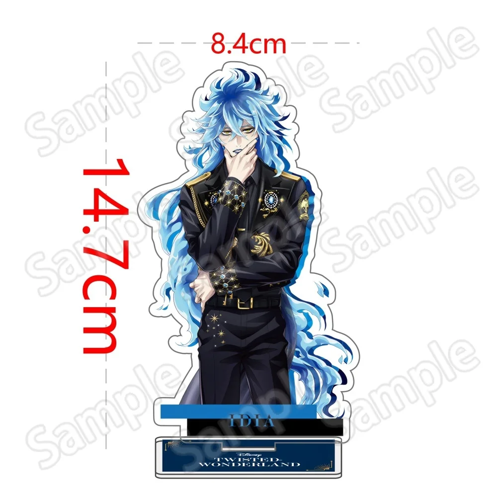 Anime Twisted Wonderland Acryl-Ständer Schlüsselanhänger 10-15cm Spiel Malleus Riddle Azul Idia Vil Leona Schreibtisch-Deko Sammlerstück Fan-Geschenk