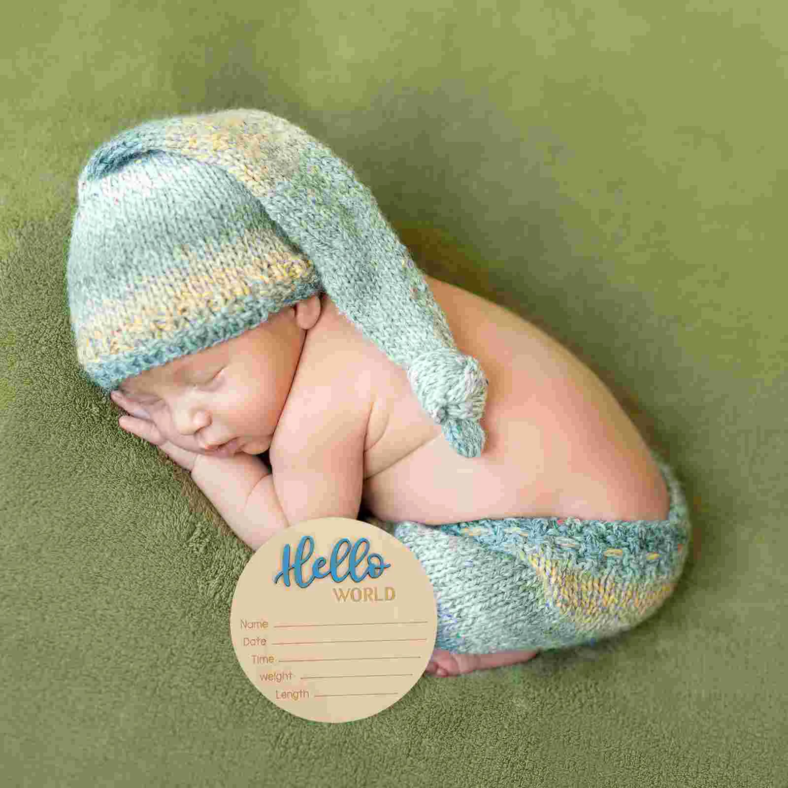 Baby Birth Sign Card Announcement for Hospital Signs Newborn Name Infant Photography Prop