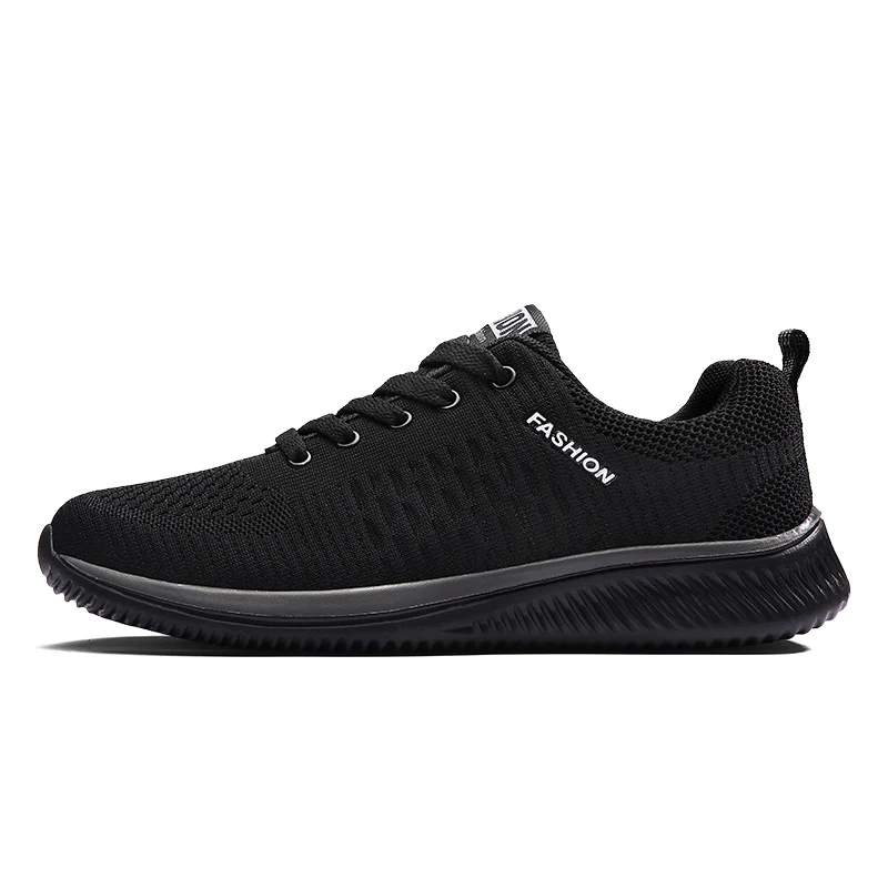 New Cheap Black Sneakers Men Sport Shoes Mesh Breathable Mens Walking Shoes Ultralight Sneakers Male Size 48 Tennis shoes homme