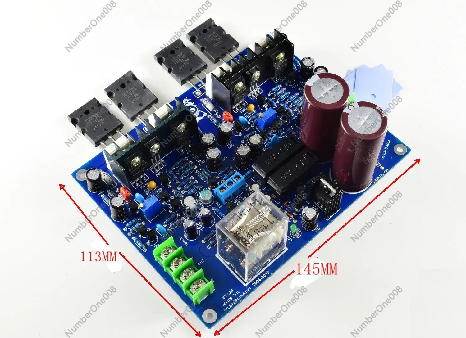 MX100 Power Amplifier, Two-channel Integrated Board, with Power Supply, with Speaker Protection