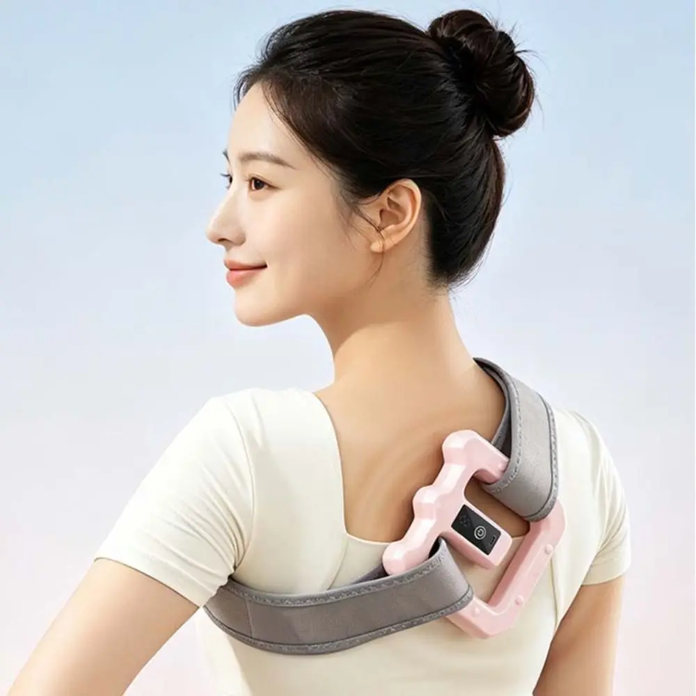 Cordless Fascia Rings Massager Type-C Rechargeable Deep Tissue Electric Body Slimming Machine with Belt Adjustable Vibration