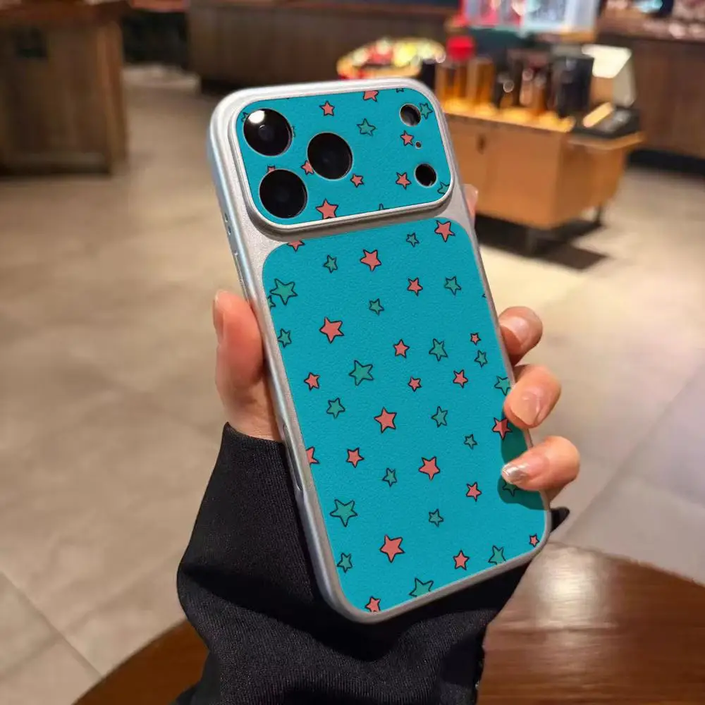 H-Heartstopper N-Nick N-nelson S-stars Funda para Teléfono, Carcasa de Piel de Cordero Plateada Galvanizada para iPhone 17Pro 11 Pro MAX