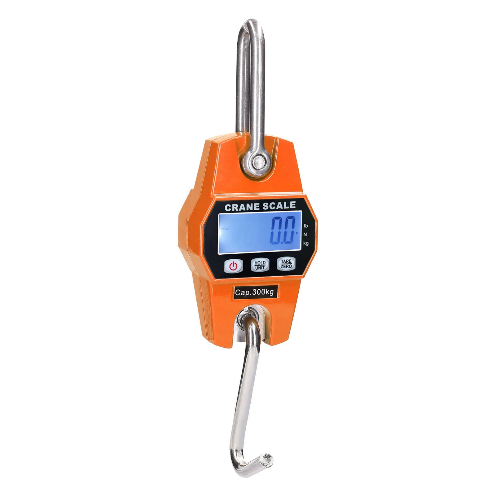 300kg Electronic Crane Scale LCD Digital Weighing Tool Industrial Heavy Duty Weight Stainless Steel Hook Scale Hanging Scale