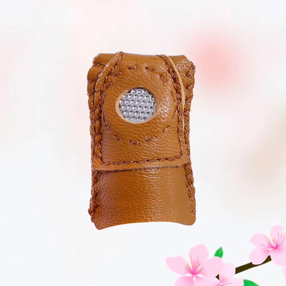 Protège-doigts en peau de mouton, 1 pièce, doux, Ductile, couture, Quilting, broderie, artisanat, pièce de monnaie, dé à coudre solide