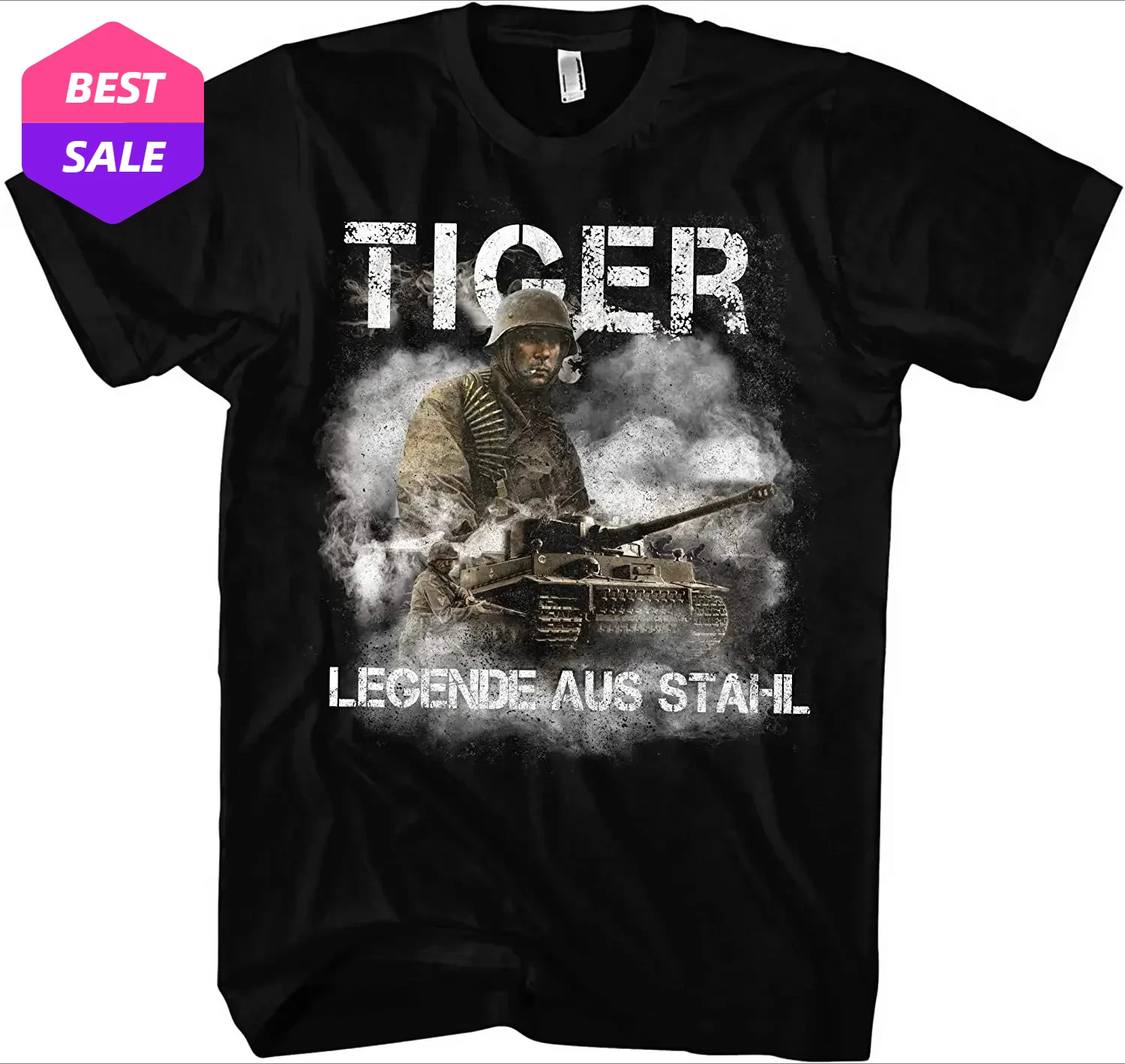 

Legend of Steel. Wehrmacht Panzer WWII German Tiger Tank T Shirt. Short Sleeve 100% Cotton Casual T-shirts Loose Top Size S-3XL