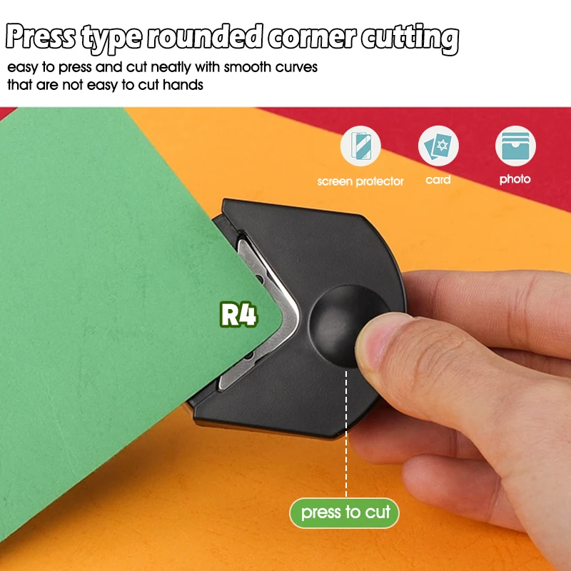 

Угловой круглый дырокол для бумаги, DIY ремесло, инструмент для скрапбукинга, карта, угол для резки офисной бумаги, триммер, аксессуары