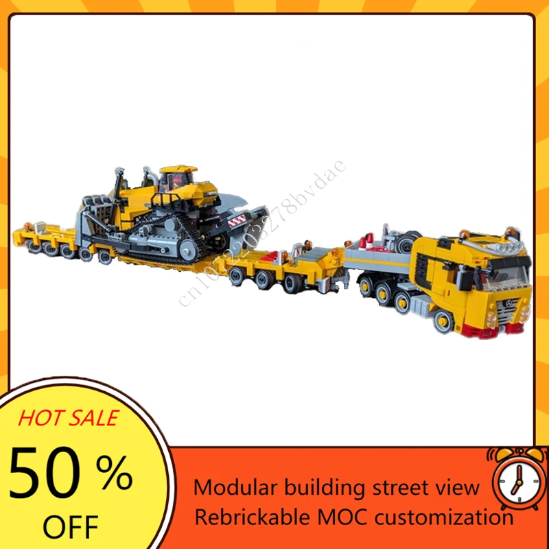 

1355PCS MOC City Transportation Heavy Duty Transport Model Custom Puzzles DIY Creative Education Assembly Puzzle Xmas Toys Gift