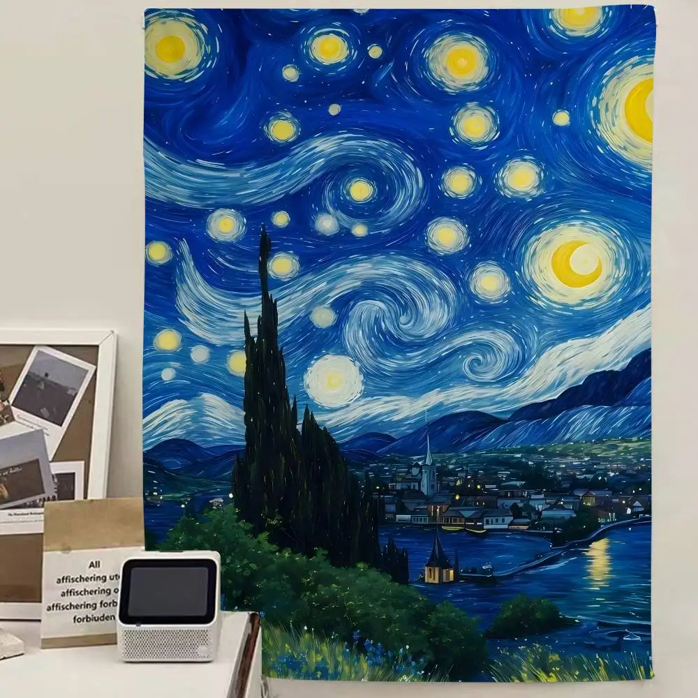 Vincent Van Gogh Writings Colorful Tapestry Wall Hanging Cheap Hippie Wall Hanging Bohemian Wall Tapestries Mandala Wall Hanging