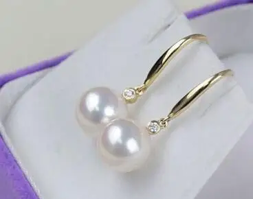 

AAA++ 10-11mm south sea round white pearl earring 925s silver