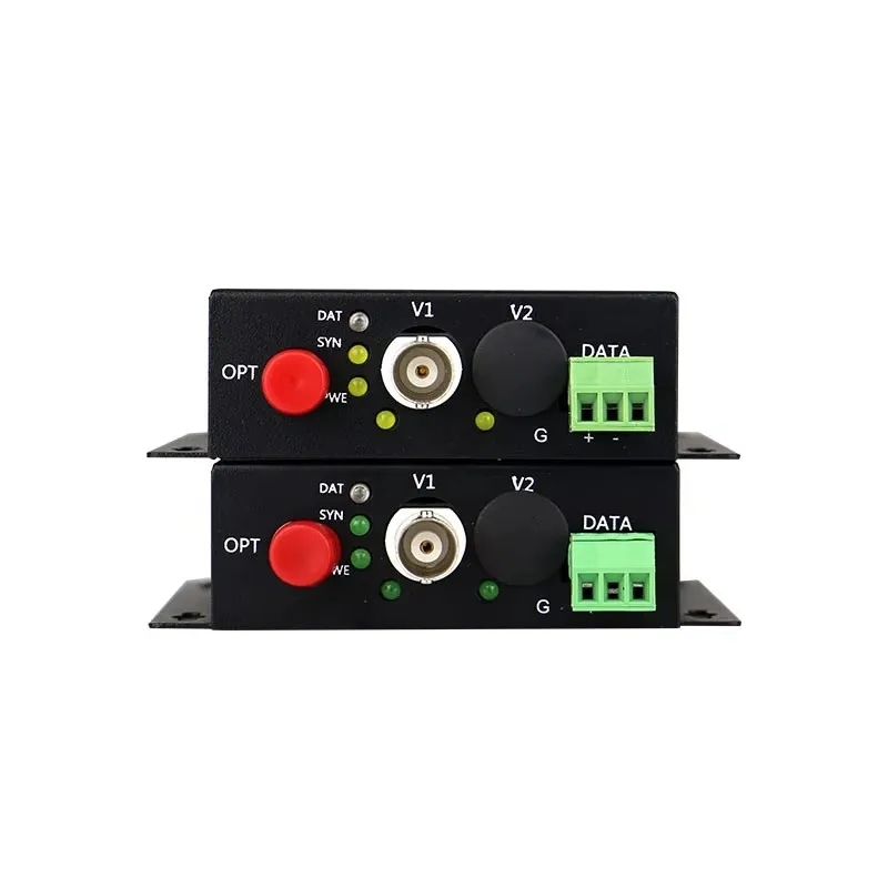 Video Fiber Optic Optical Converter Transmitter / Receiver ,1 channel Video, 1 return rs485 data, for CCTV Surveillance Security