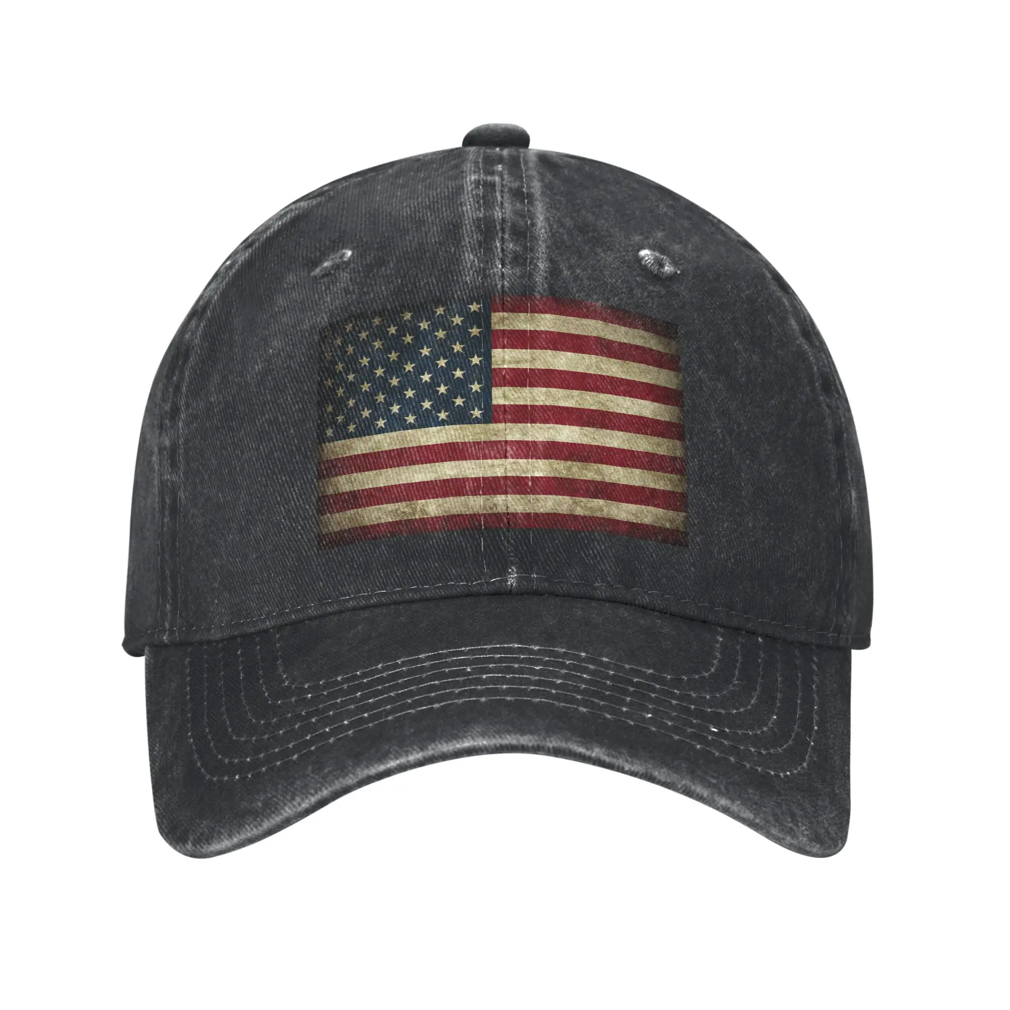 

1 шт. винтажной бейсболки с изображением американского флага, подходит как мужчинам, так и женщинам, с регулируемой посадкой.