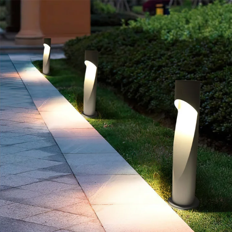 

Hot sell Custom Look Outdoor IP54 Waterproof Lawn Lamp Hotel Villa Landscape Pillar Post 10W Garden LED Bollard Light