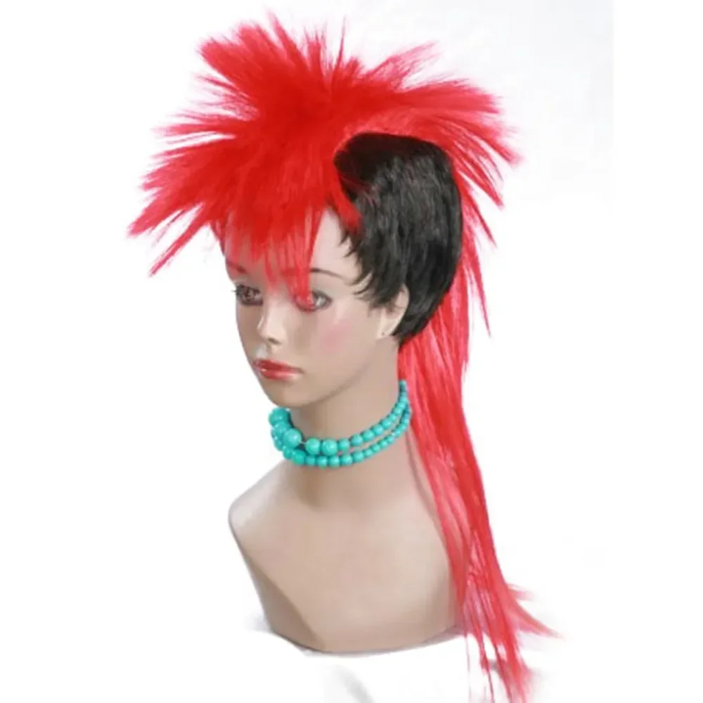 StrongBeauty Halloween WIigs Red punk Style Cosplay Wig Synthetic Hair