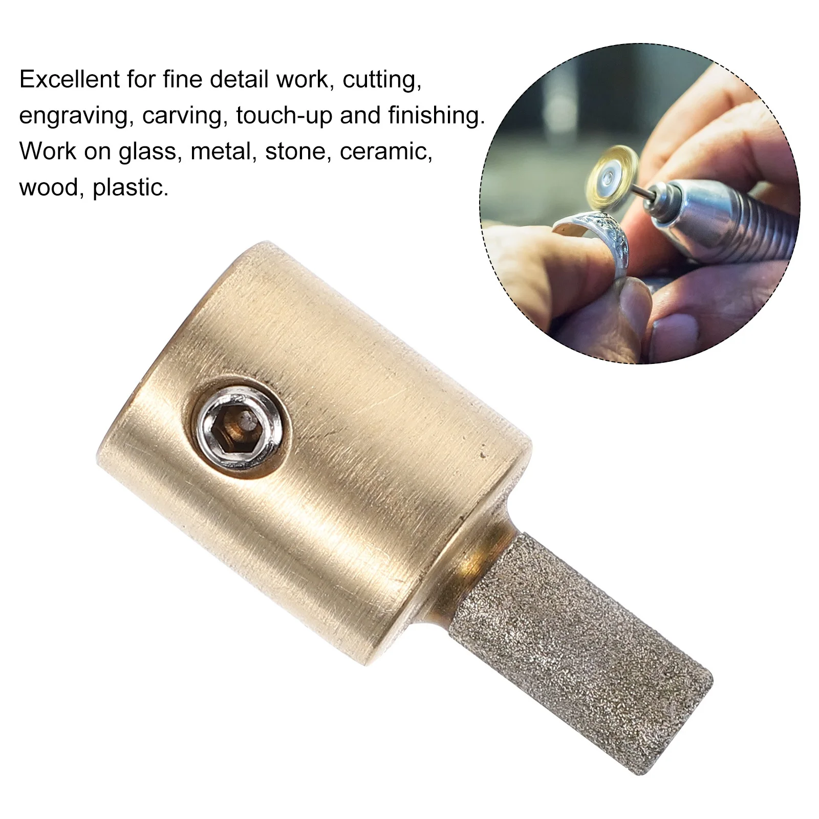 

1Set Diamond Grinding Bit Polishing Burrs Bits Carving Engraving Rotary Tool Glass Abrasive Diamond Burrs Bits