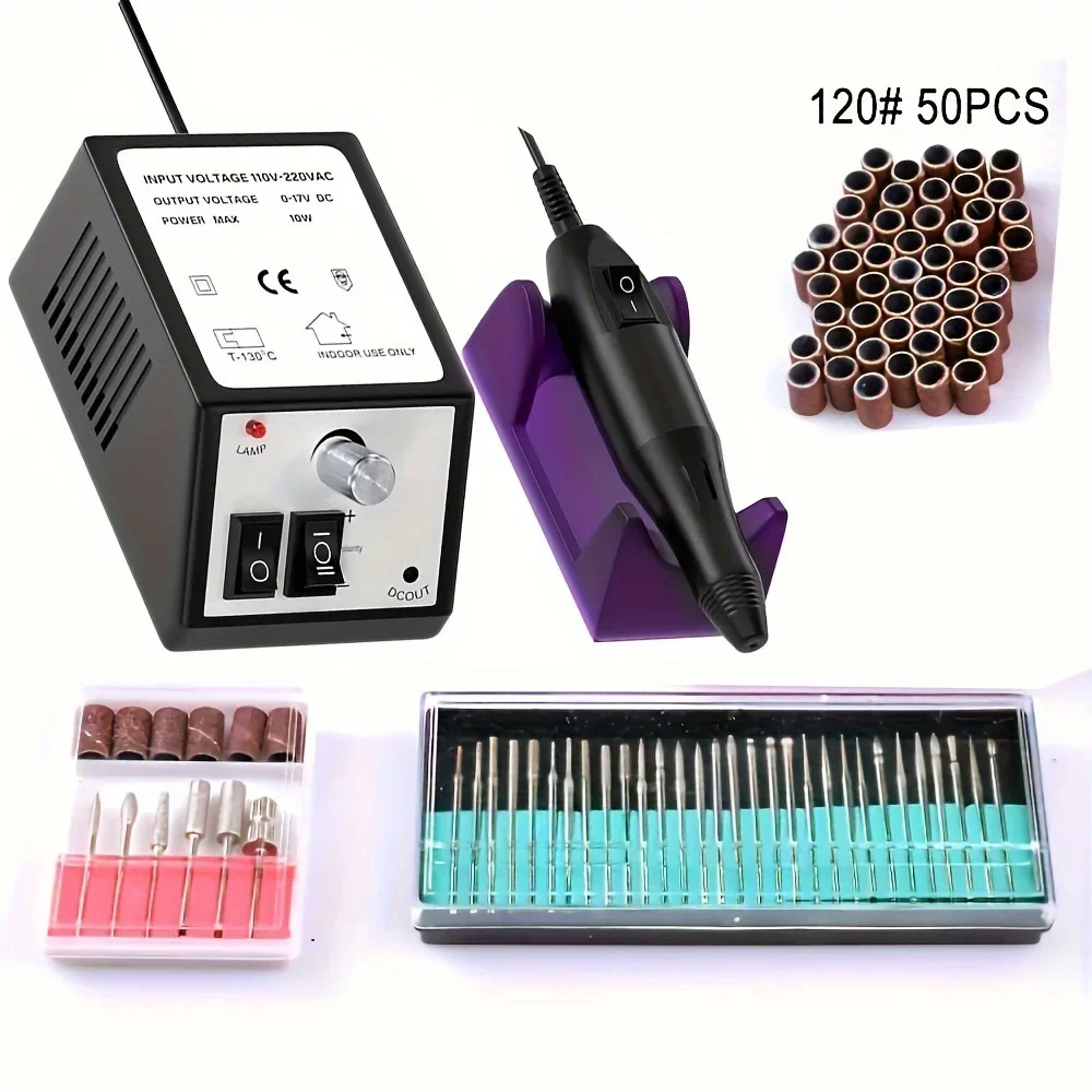 Kit fresa per manicure elettrica per trapano per unghie da 20000 giri/min per smalto gel Strumenti per manicure professionali Attrezzatura per salone