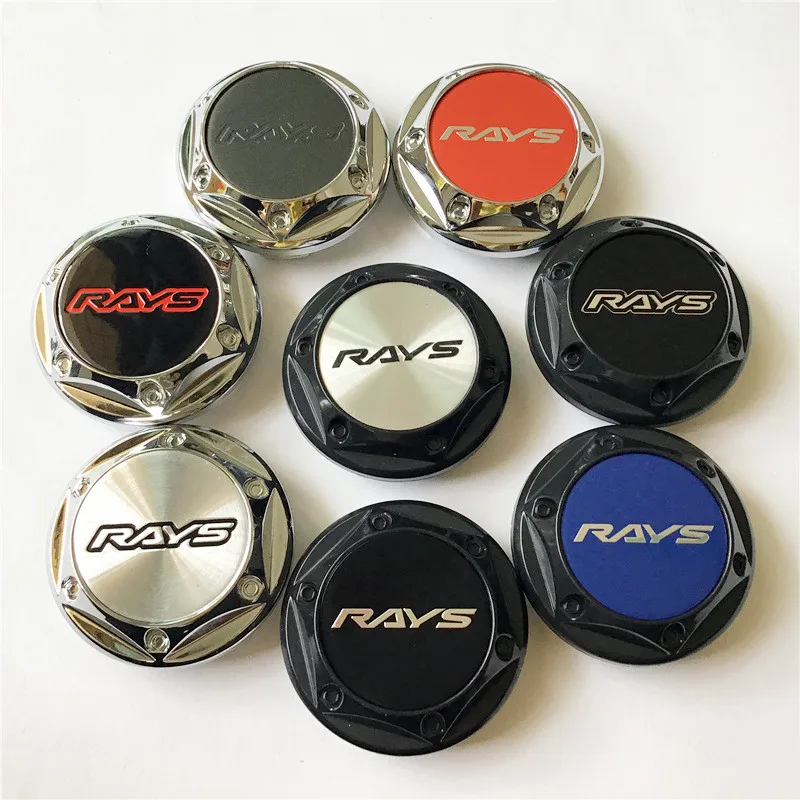 4pcs 68mm for Rays Volk Racing Wheel Center Hub Caps Car Styling Rims Cover Emblem Badge 45mm Sticker