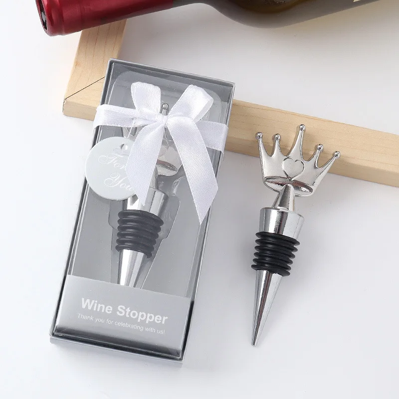 (30 Pieces/lot) Crown Wedding gifts for guests of Crown bottle stopper Party favors for Wine Stopper Wedding souvenirs gifts